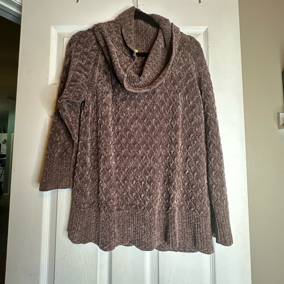 Sigrid Olsen Sweaters - Cozy Brown Cowl Neck Sweater